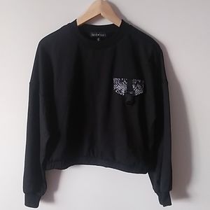 Brand new Derek Heart black elastic top